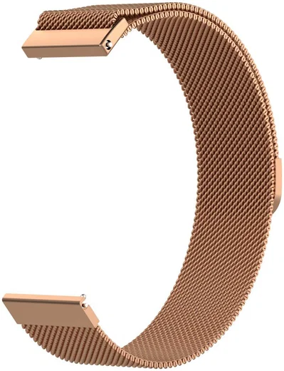 Universeel Smartwatch 22MM Bandje Milanese Roestvrij Staal Roze Goud afbeelding 3