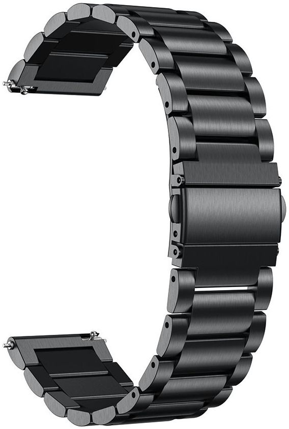 Universeel Smartwatch 20MM Bandje - Roestvrij Staal - met Schakels - Zwart afbeelding 4