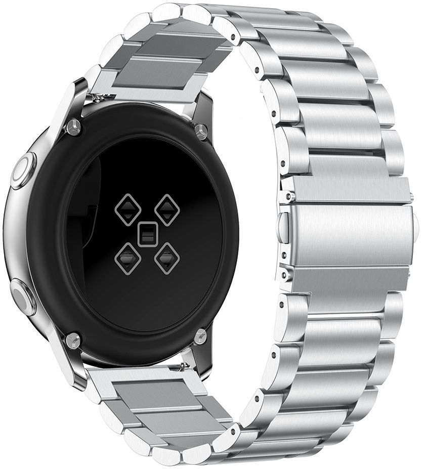 Universeel Smartwatch 20MM Bandje - Roestvrij Staal - met Schakels - Zilver afbeelding 2