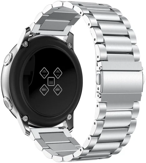 Universeel Smartwatch 20MM Bandje - Roestvrij Staal - met Schakels - Zilver afbeelding 2