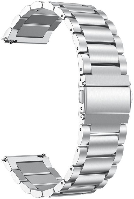 Universeel Smartwatch 20MM Bandje - Roestvrij Staal - met Schakels - Zilver afbeelding 4