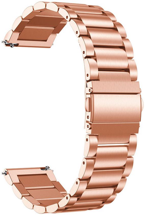 Universeel Smartwatch 20MM Bandje - Roestvrij Staal - met Schakels - Roze afbeelding 4