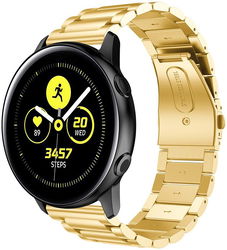 Universeel Smartwatch 20MM Bandje - Roestvrij Staal - met Schakels - Goud afbeelding