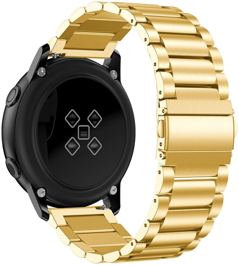 Universeel Smartwatch 20MM Bandje - Roestvrij Staal - met Schakels - Goud afbeelding 2