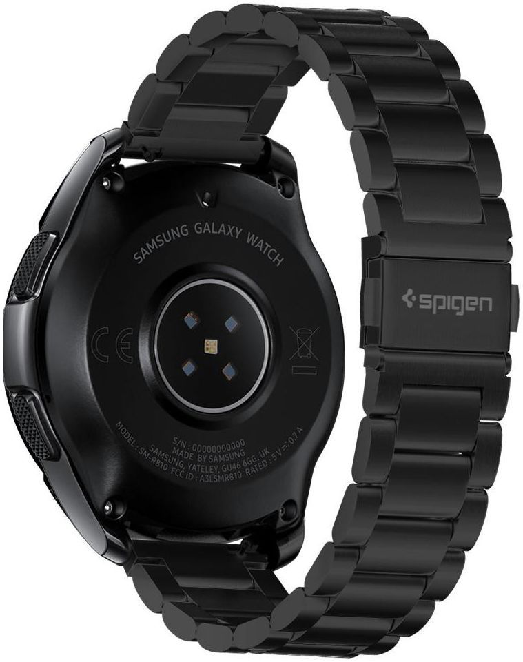 Spigen Modern Fit Universeel Smartwatch 20MM Bandje RVS Zwart afbeelding 2
