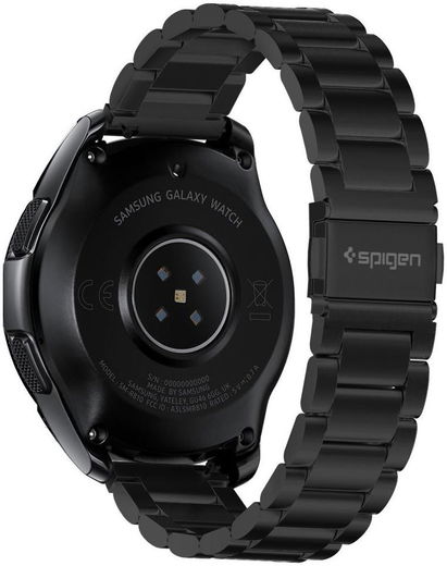 Spigen Modern Fit Universeel Smartwatch 20MM Bandje RVS Zwart afbeelding 2