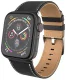 Hoco Duke Series Apple Watch 45MM / 44MM / 42MM Bandje Echt Leer Zwart afbeelding 1