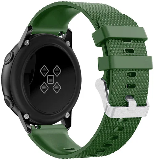 Universeel Smartwatch 20MM Bandje Siliconen met Gesp Sluiting Groen afbeelding 2