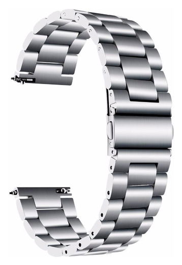 Universeel Smartwatch 20MM Bandje - Schakels Roestvrij Staal - Zilver afbeelding 4