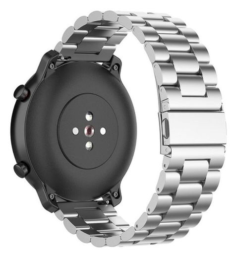 Universeel Smartwatch 20MM Bandje - Schakels Roestvrij Staal - Zilver afbeelding 2