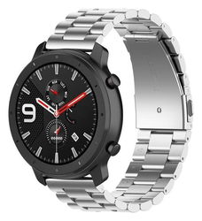 Universeel Smartwatch 20MM Bandje - Schakels Roestvrij Staal - Zilver afbeelding