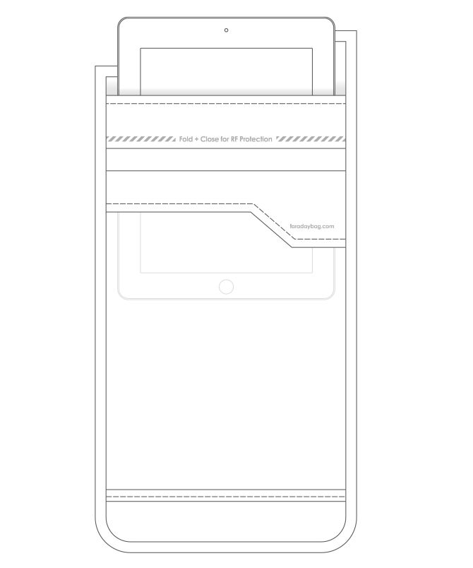 Disklabs Faraday Bag Tablet Shield 2 (TS2) Met Window afbeelding 2