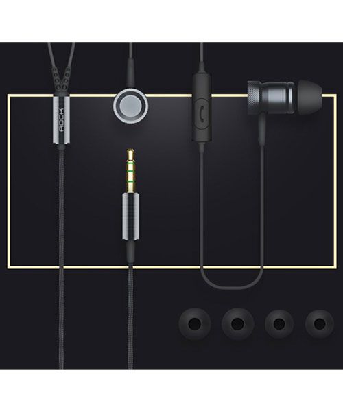 Rock Mula In-Ear Oortjes Telefoon / Smartphone Headset Roze Goud afbeelding 4