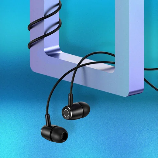 USAMS Mega Bass In-Ear Bedrade Oortjes Universeel (3.5mm Jack) Zwart afbeelding 5