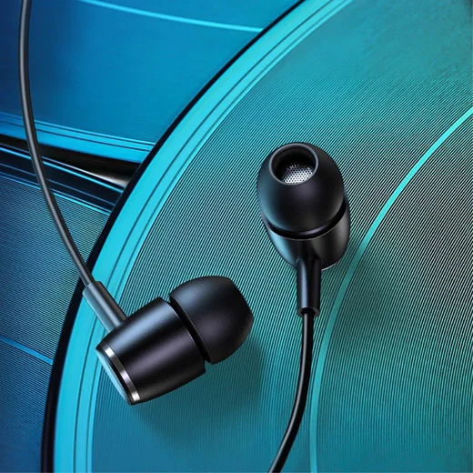 USAMS Mega Bass In-Ear Bedrade Oortjes Universeel (3.5mm Jack) Zwart afbeelding 7