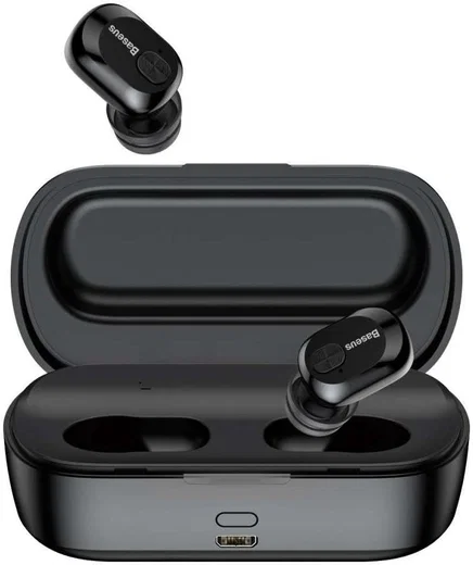 Baseus Encok W01 Draadloze Oordopjes True Wireless Headset Zwart afbeelding 1