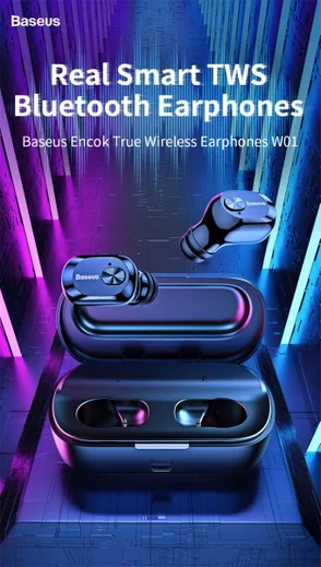 Baseus Encok W01 Draadloze Oordopjes True Wireless Headset Zwart afbeelding 13