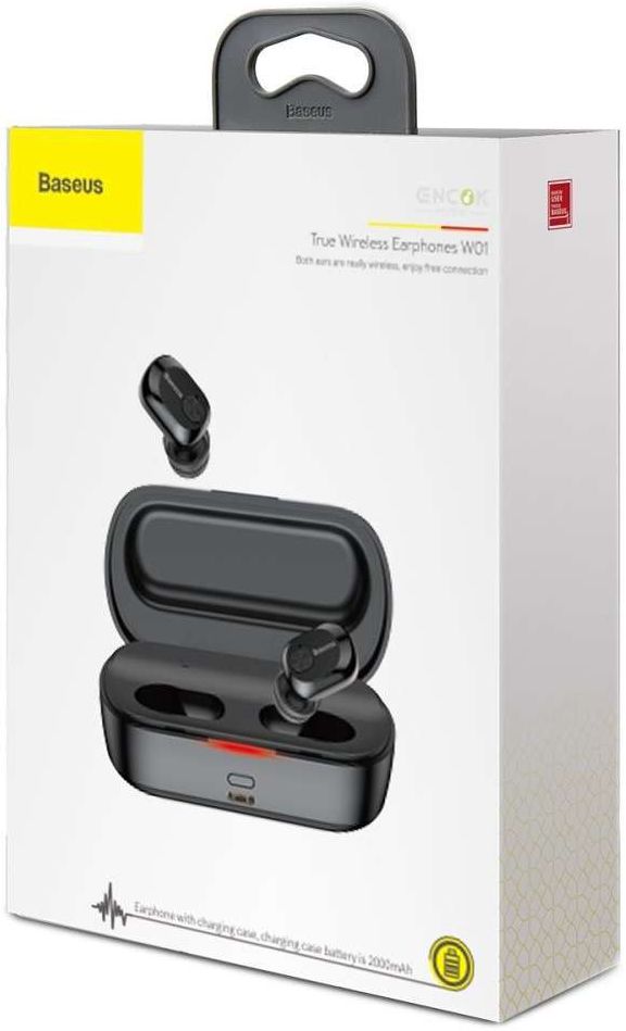 Baseus Encok W01 Draadloze Oordopjes True Wireless Headset Zwart afbeelding 8