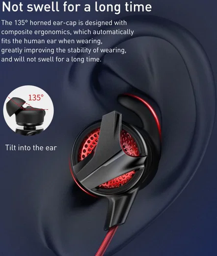 Baseus Gamo H15 Universele USB-C Oordopjes met Microfoon Zwart afbeelding 5