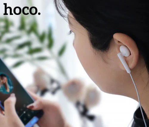Hoco USB-C In-Ear Headset met Microfoon Wit afbeelding 5