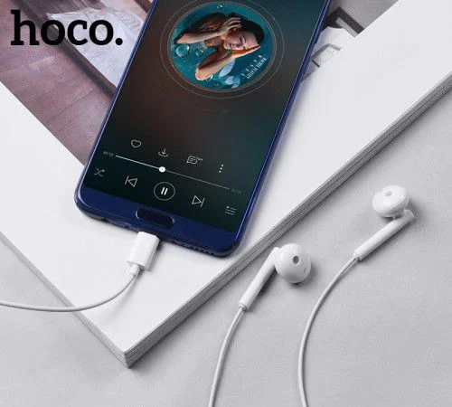 Hoco USB-C In-Ear Headset met Microfoon Wit afbeelding 6