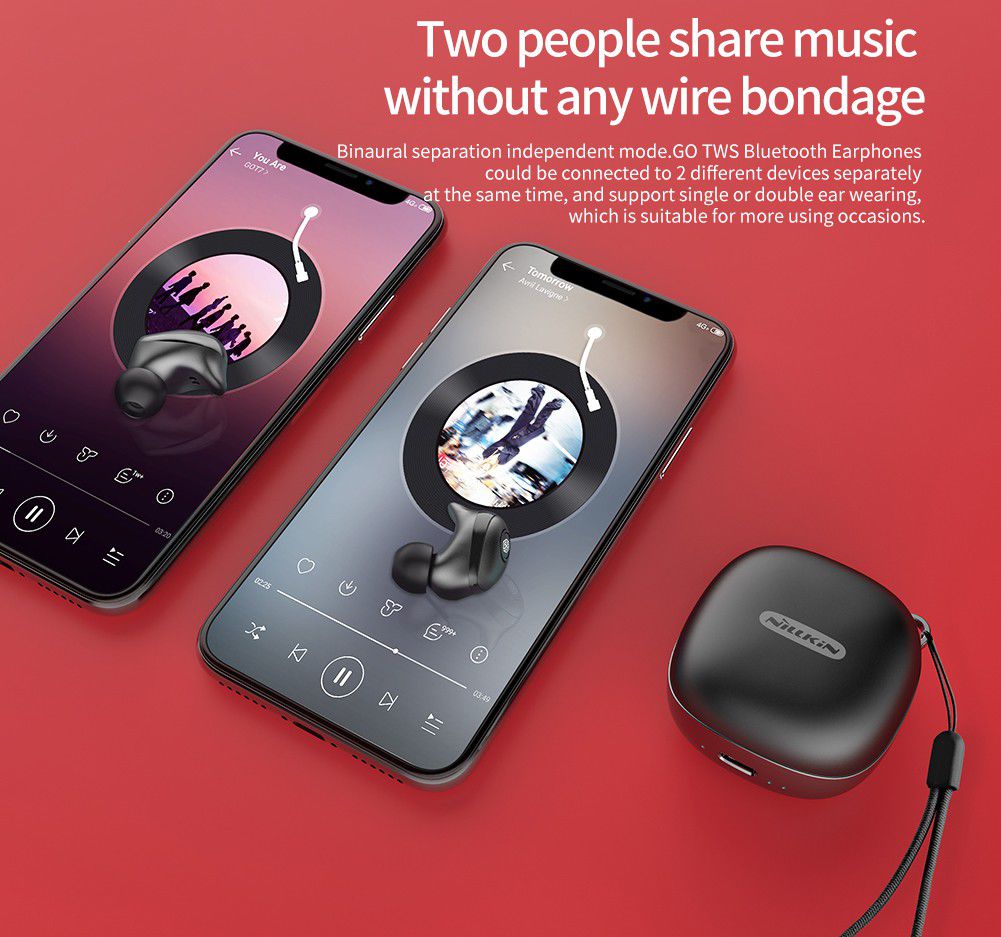 Nillkin Go True Wireless In-Ear Bluetooth Headset Zwart afbeelding 14