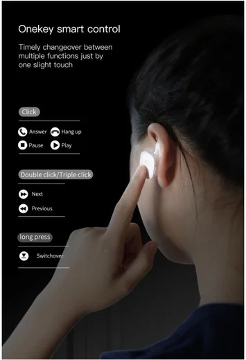 Baseus Encok W02 True Wireless Headset Zwart afbeelding 6