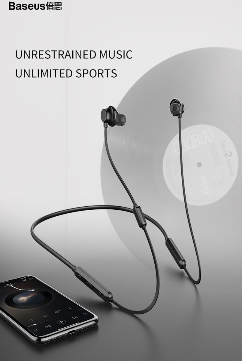 Baseus Encok S11 Draadloze In-Ear Sport Oordopjes Zwart afbeelding 3