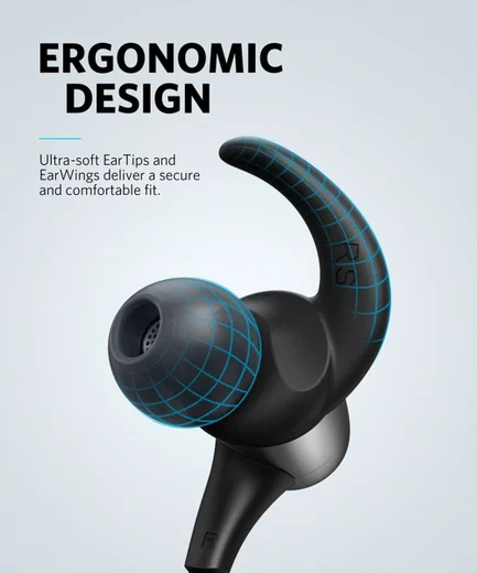 Anker Soundcore Spirit Pro In-Ear Bluetooth Headset Zwart/Grijs afbeelding 4
