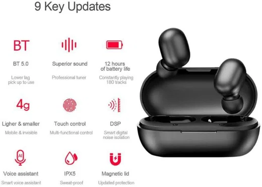 Xiaomi Haylou Draadloze Oordopjes met Touch Control Zwart afbeelding 5