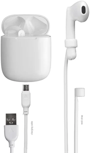 4smarts Eara SkyPods TWS Bluetooth Headset Draadloze Oordopjes Wit afbeelding 8
