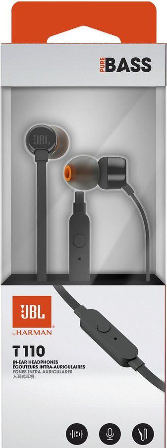 JBL T110 in-ear oortjes 3.5mm jack Zwart afbeelding 6