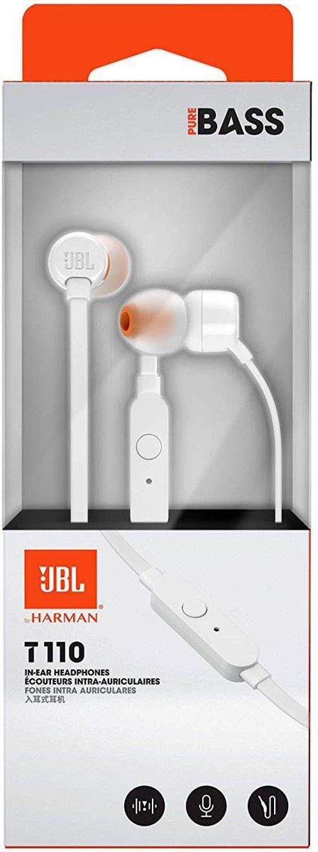 JBL T110 In-Ear 3.5mm Mini-Jack Headset Wit afbeelding 8