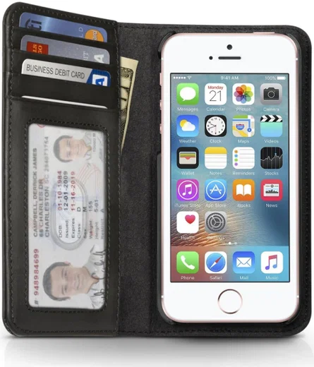 Twelve South BookBook Apple iPhone SE 5/5S Classic Black afbeelding 1