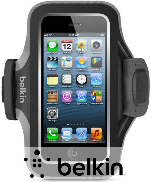 Belkin Slim-Fit Plus Sportarmband Medium - Zwart afbeelding 1