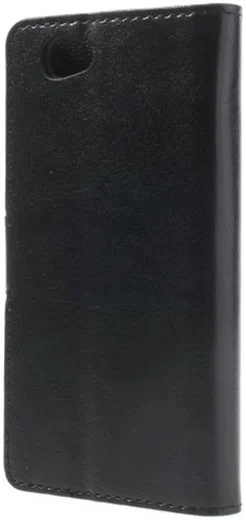 Sony Xperia Z1 Compact Hoesje met Kaarthouder Zwart afbeelding 6