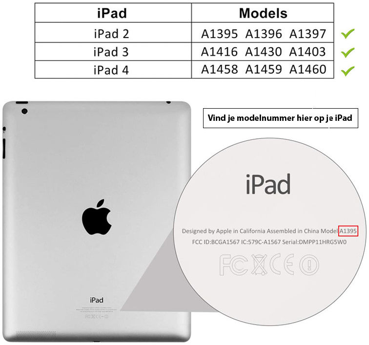 Apple iPad 2/3/4 360 Graden Case met Stand Rood afbeelding 6