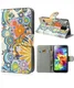 Samsung Galaxy S5 (Neo) Bloemen Wallet Stand Case afbeelding 1