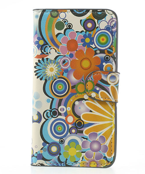 Samsung Galaxy S5 (Neo) Bloemen Wallet Stand Case afbeelding 4