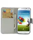 Samsung i9505 Galaxy S4 Wallet Stand Case Vlinder Patroon Zwart afbeelding 2