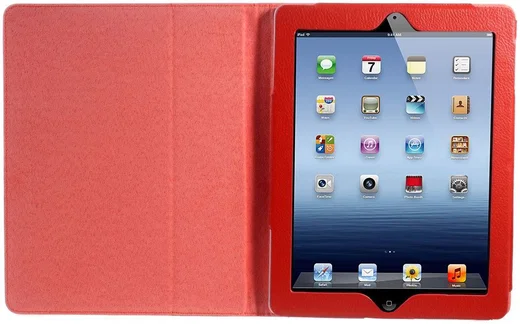 Apple iPad 4 / 3 / 2 Hoesje  Book Case met Stand Rood afbeelding 2