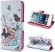 Apple iPhone SE / 5S Portemonnee Hoesje Print Vlinder afbeelding 1