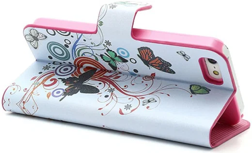 Apple iPhone SE / 5S Portemonnee Hoesje Print Vlinder afbeelding 6