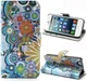 Apple iPhone SE / 5S Portemonnee Hoesje Print Bloemen afbeelding 1