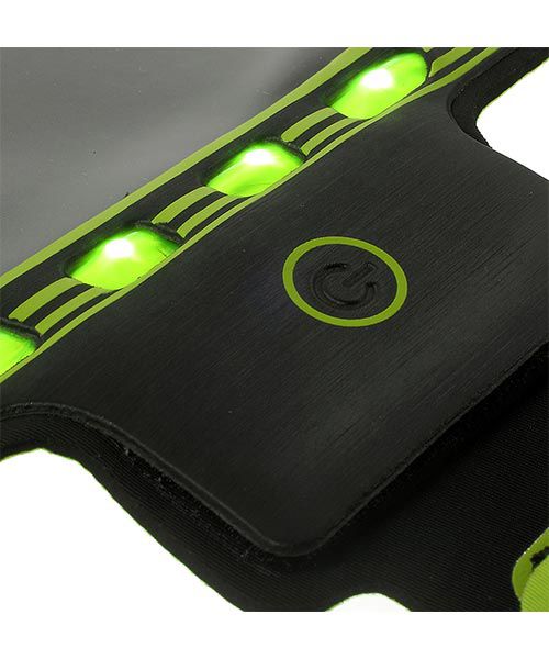 Sport Armband met LED verlichting XXL - Groen afbeelding 4