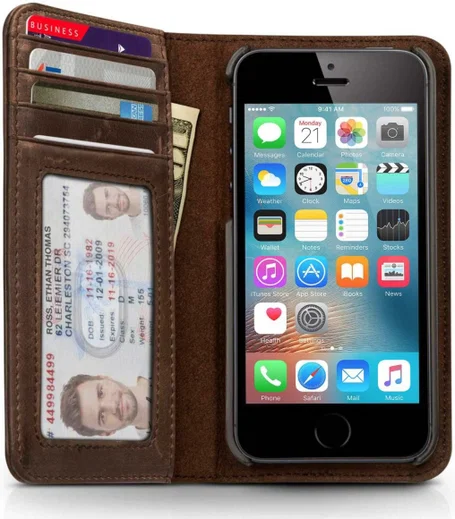 Twelve South BookBook Apple iPhone SE 5/5S Ledger Brown afbeelding 2