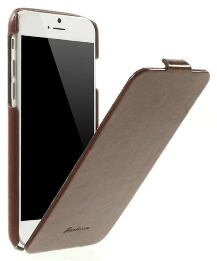 Apple iPhone 6S Flip Cover Bruin afbeelding 1