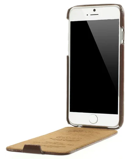 Apple iPhone 6S Flip Cover Bruin afbeelding 3