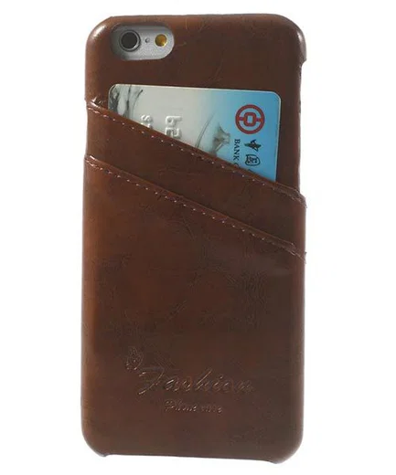 Apple iPhone 6S Hard case Oil Wax - Bruin afbeelding 2