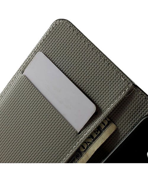Samsung Galaxy A3 Wallet Flip Case Hoesje Blue Butterfly afbeelding 7